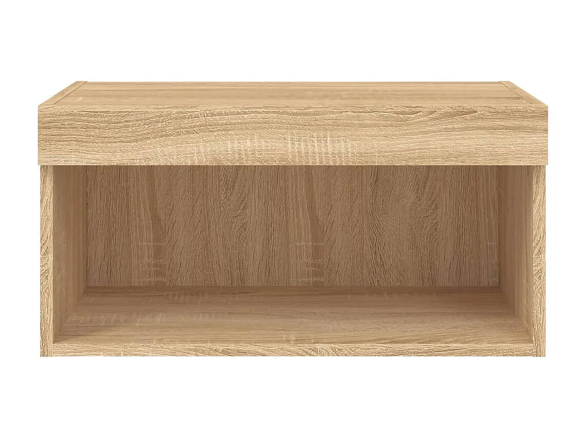 Meuble TV avec lumière LED chêne sonoma 60x30x30