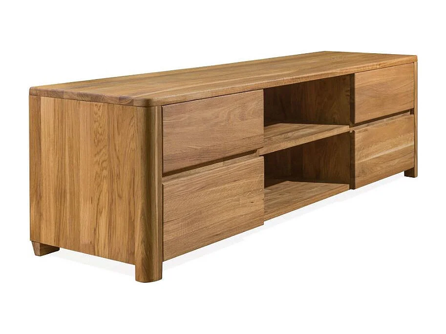 Massief eiken TV-meubel met 4 lades Eliza 160 cm