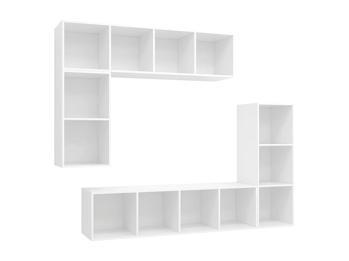 Ensemble de meuble TV 4 pc Blanc 8