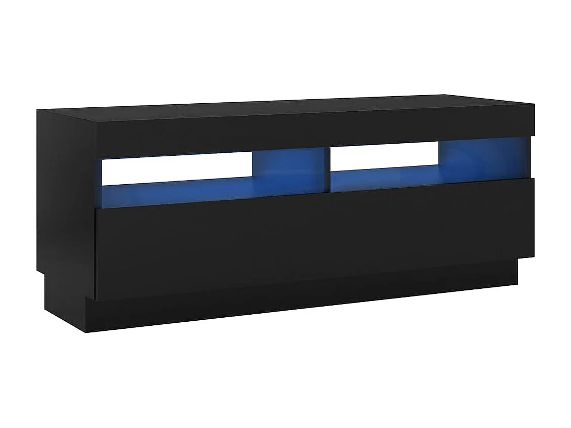 Meuble TV avec lumière LED Noir 100x35x40