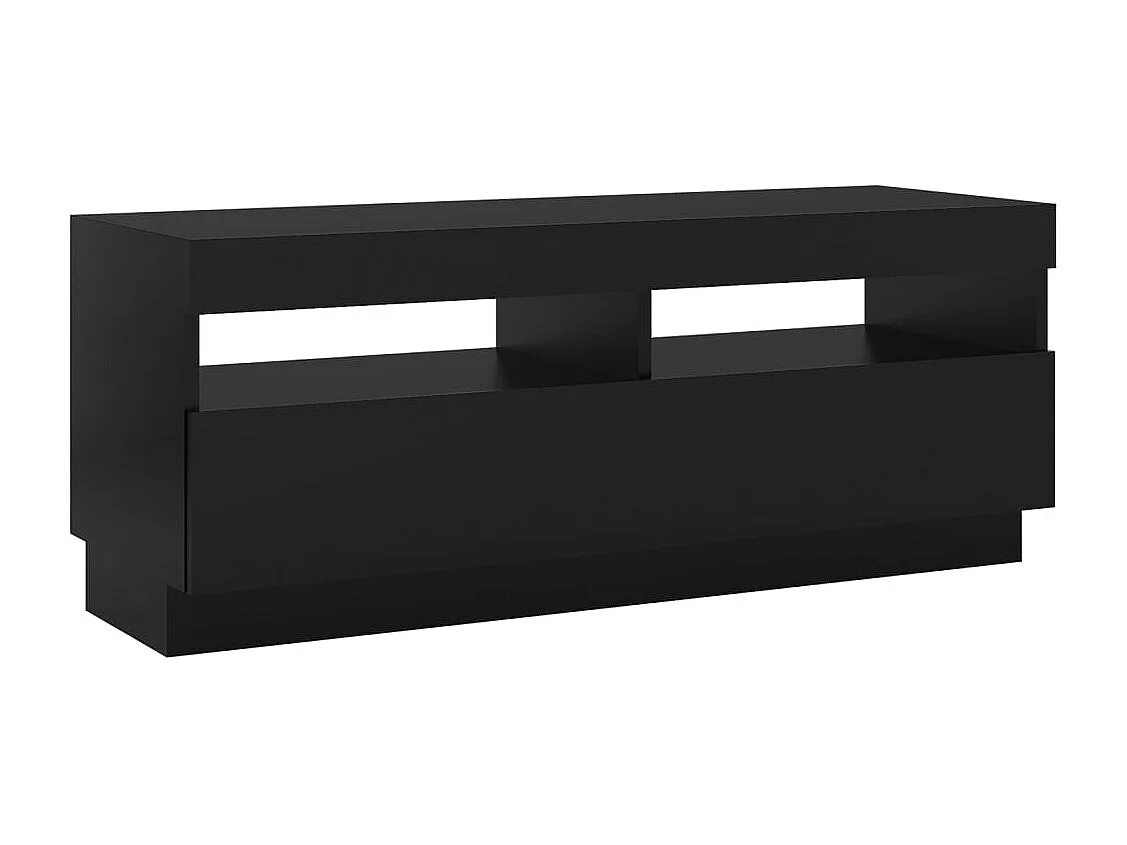Meuble TV avec lumière LED Noir 100x35x40