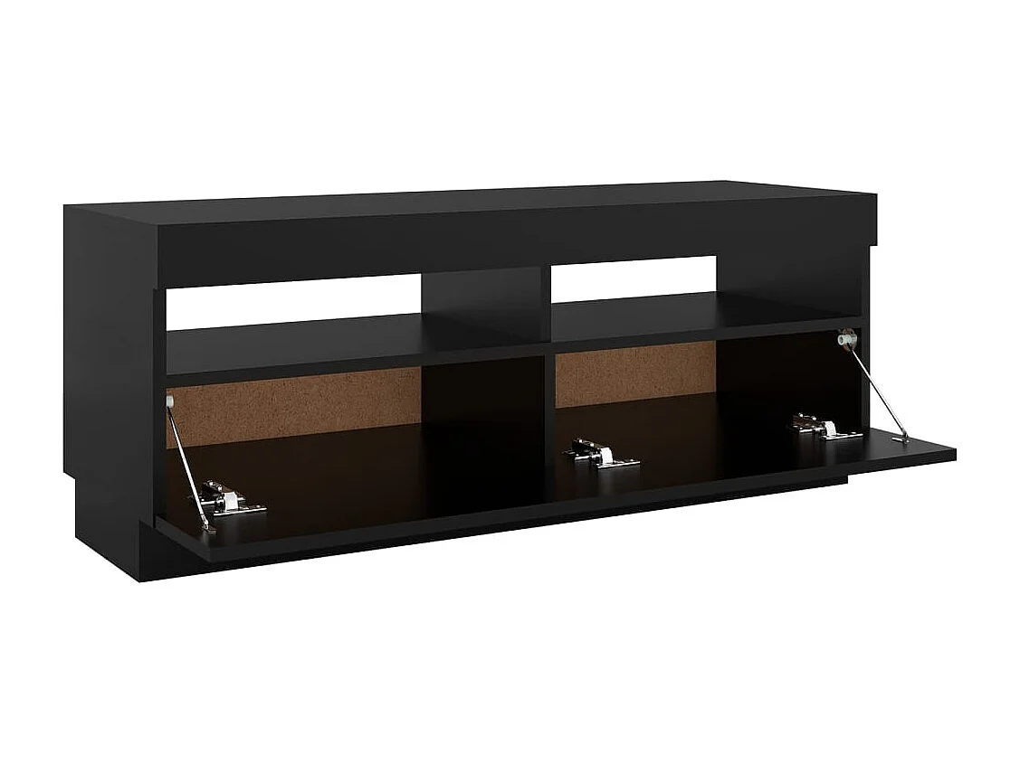 Meuble TV avec lumière LED Noir 100x35x40