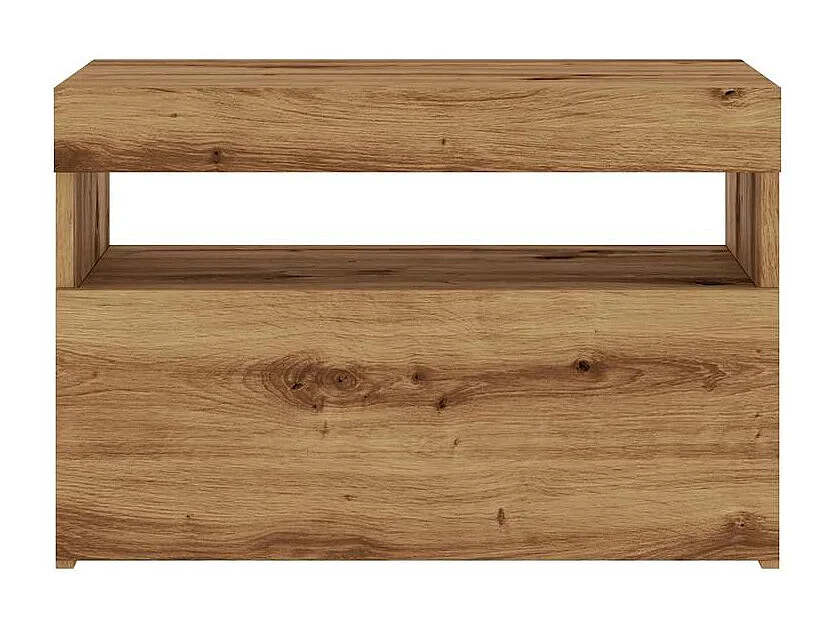 Meuble TV avec lumière LED chêne artisanal bois d'ingénierie