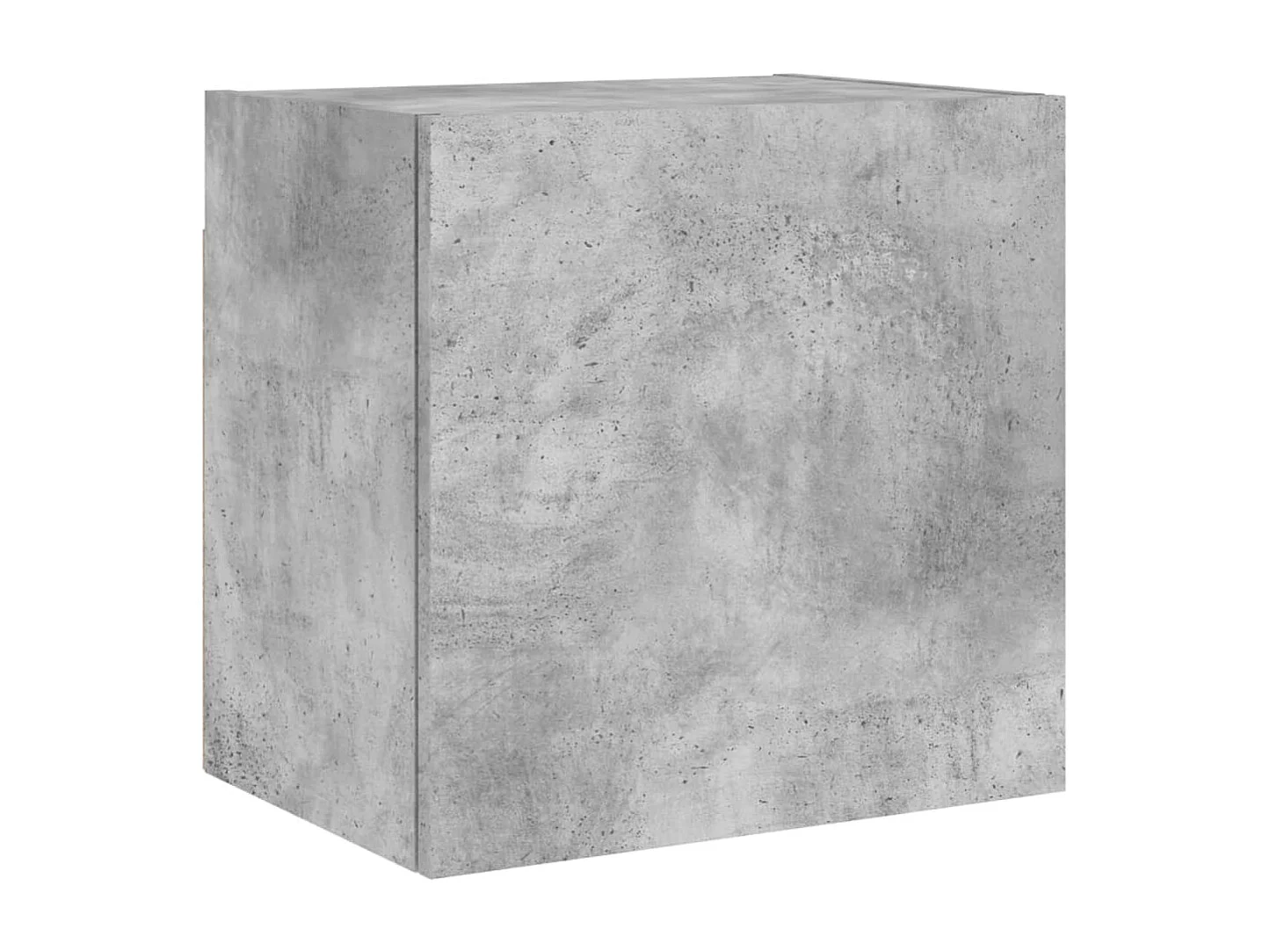 Unité murale TV 4 pc gris béton bois d'ingénierie