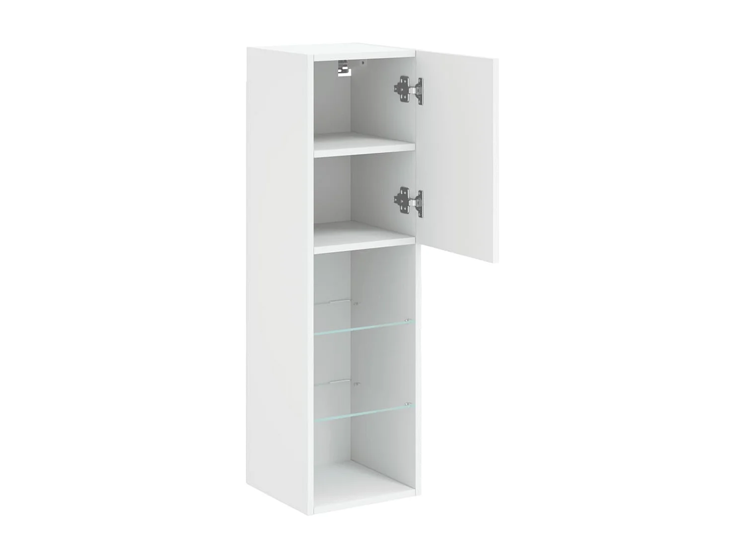 Meuble TV avec lumière LED 2 pc blanc 30,5x30x102