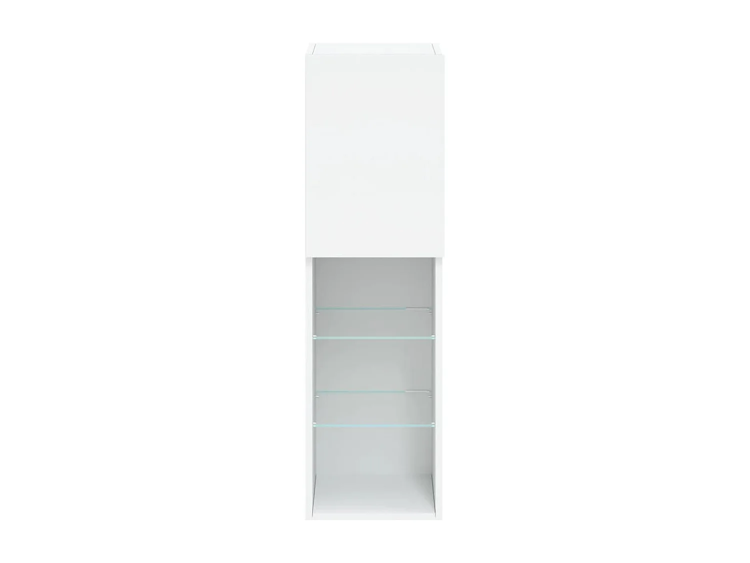 Meuble TV avec lumière LED 2 pc blanc 30,5x30x102