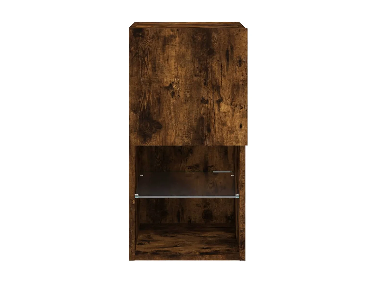 Meuble TV avec lumière LED 2 pc chêne fumé 30,5x30x60