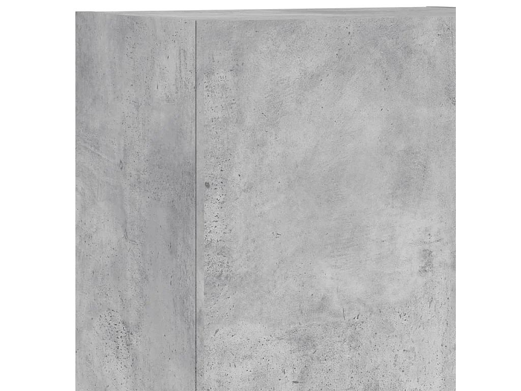 Unité murale TV 5 pc gris béton bois d'ingénierie