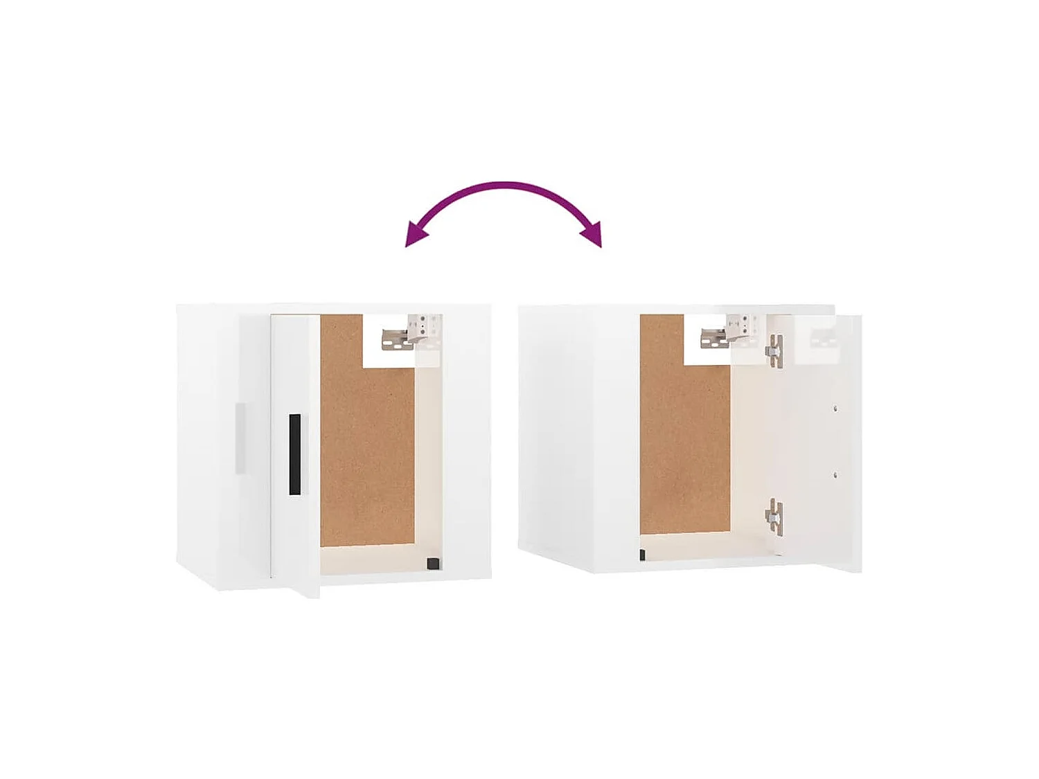 Meuble TV mural Blanc brillant 40x34,5x40