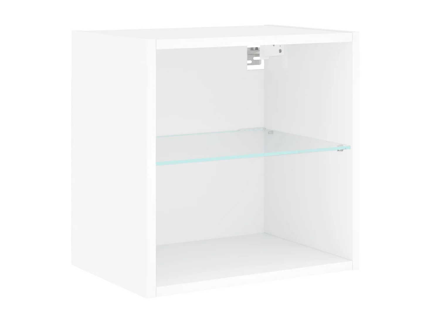 Unité murale TV avec LED 5 pc blanc bois d'ingénierie