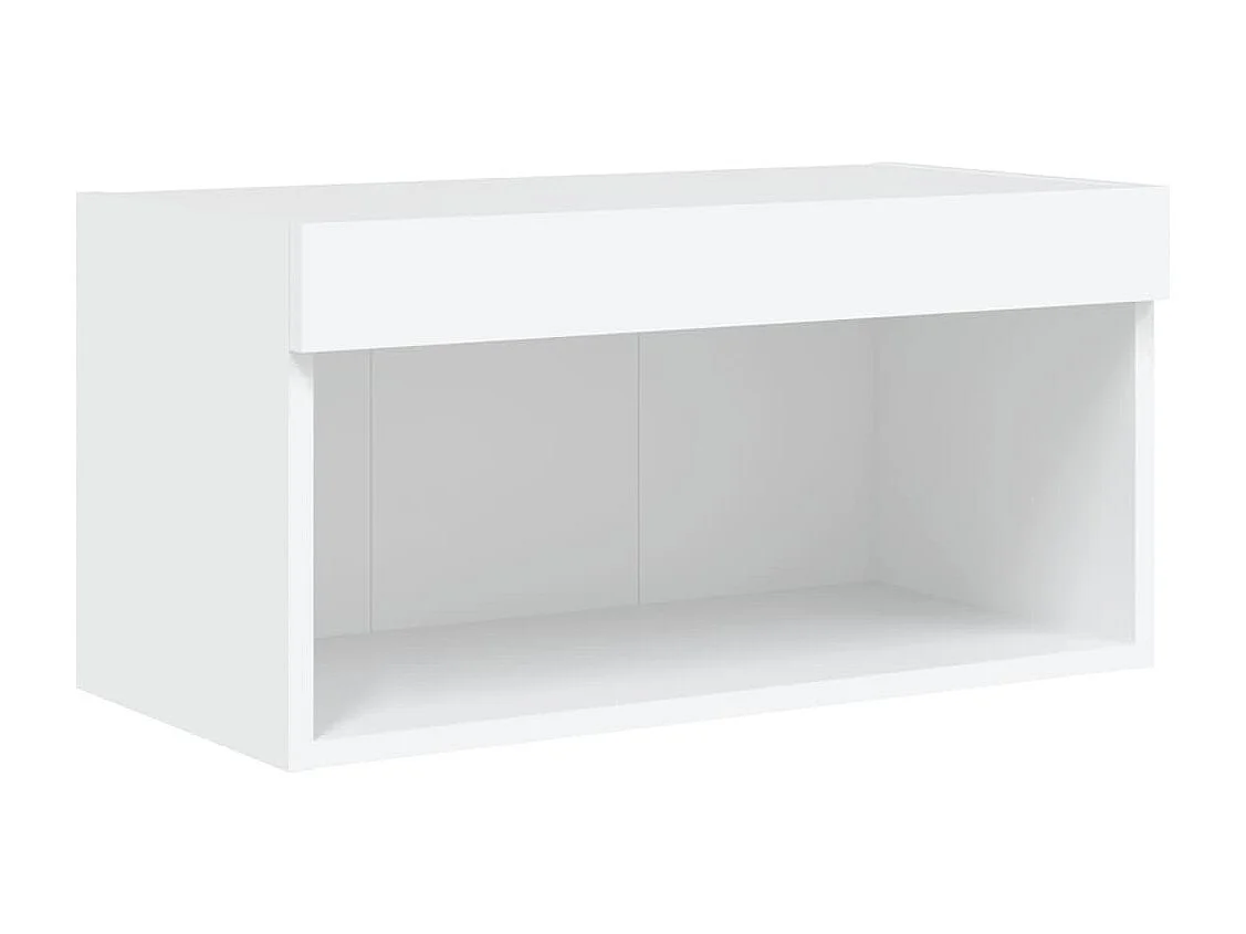 Meuble TV avec lumière LED blanc 60x30x30
