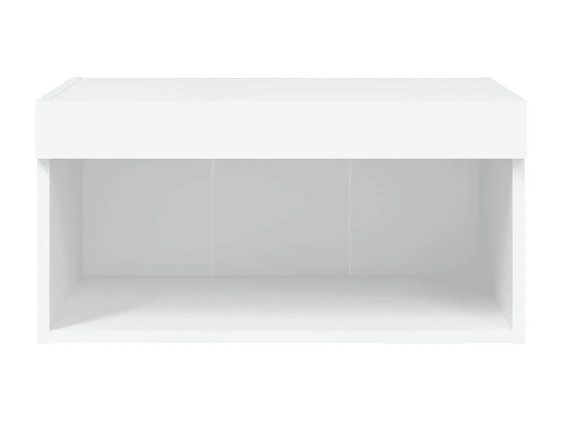 Meuble TV avec lumière LED blanc 60x30x30