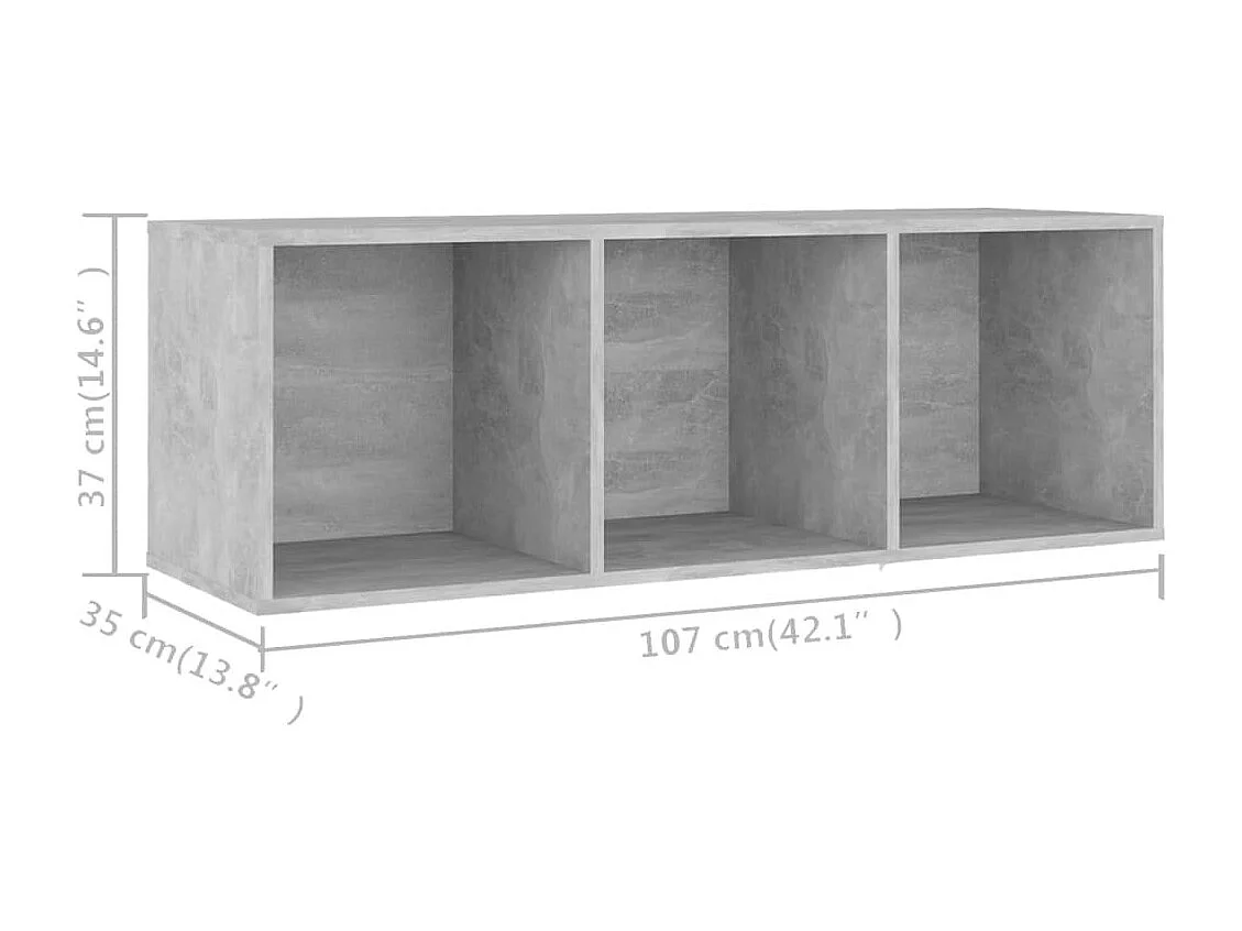 Meuble TV Gris béton 107x35x37