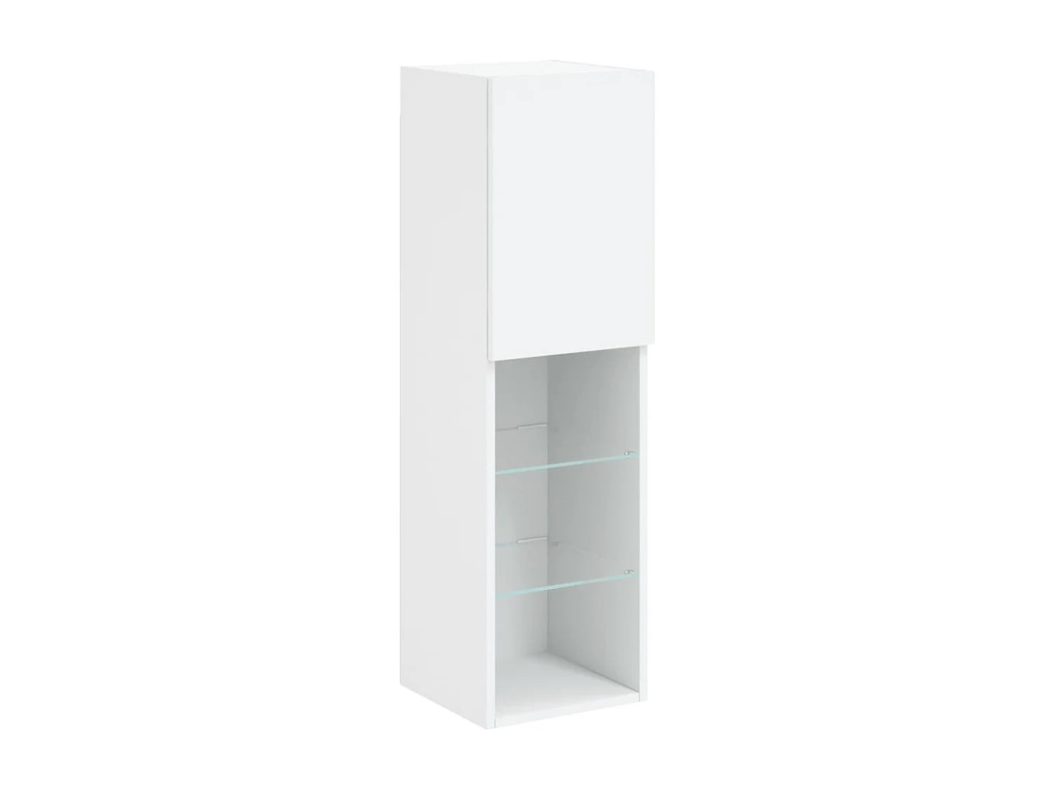 Ensemble de meuble TV muraux 6 pc avec lumière LED blanc