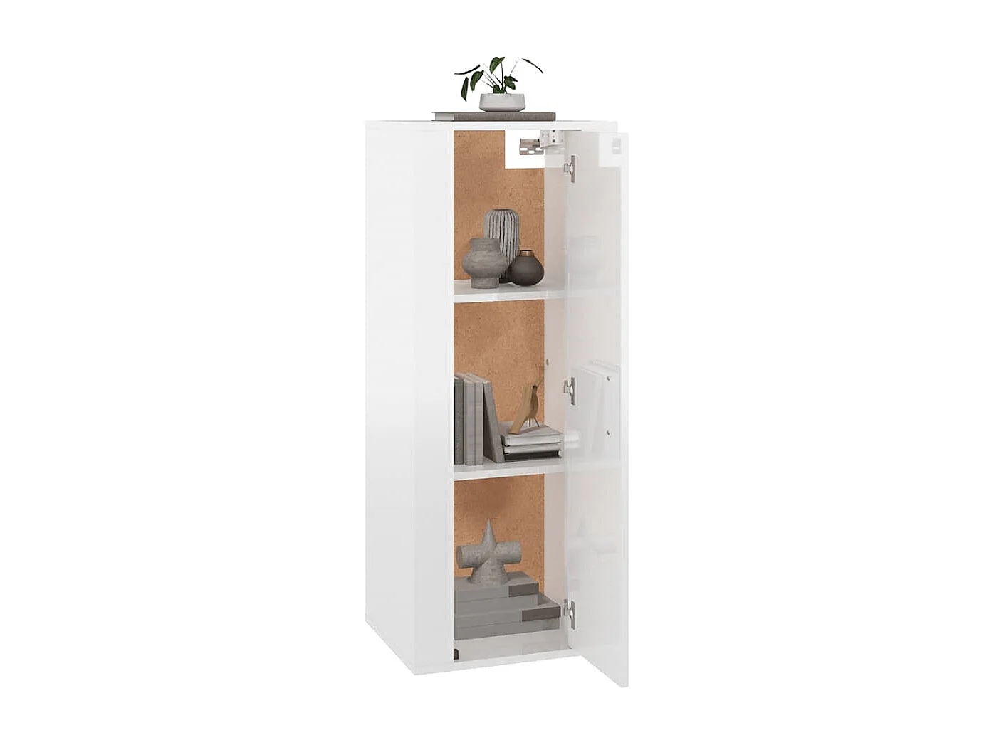 Meuble TV mural Blanc brillant 40x34,5x100