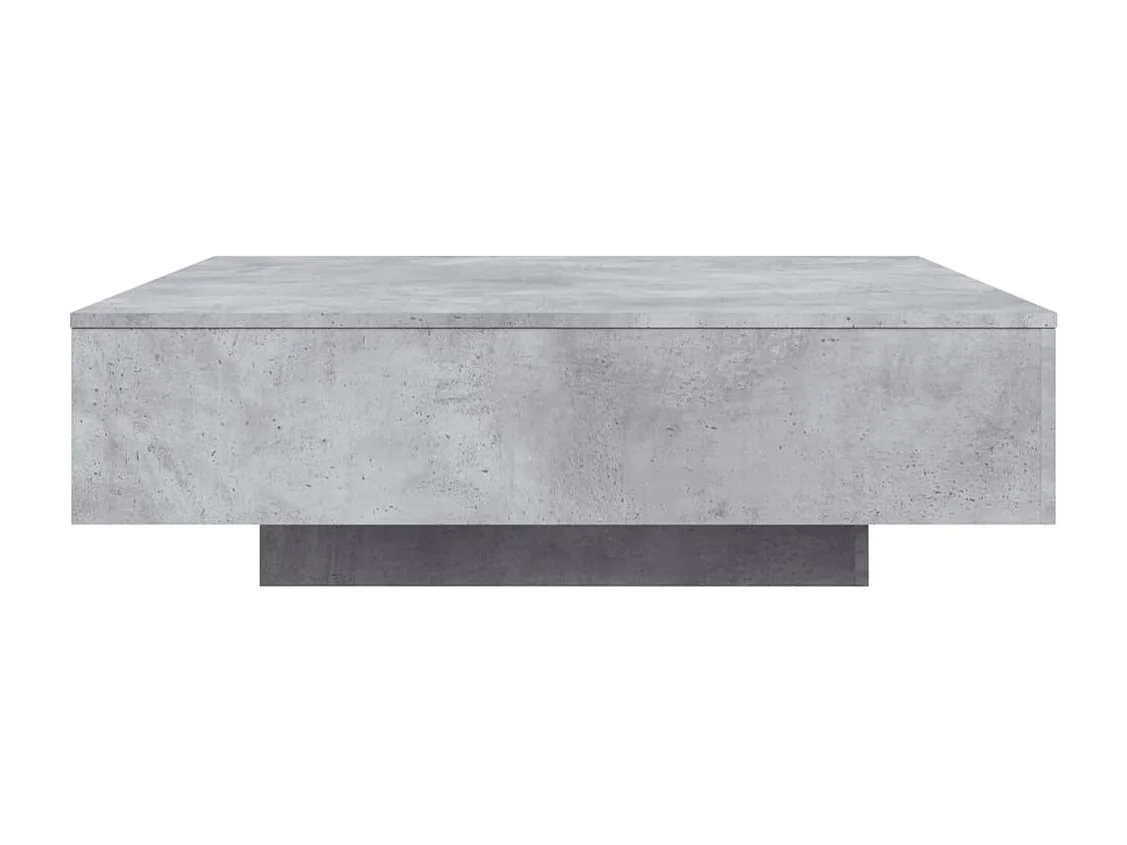 Table base avec lumière LED gris béton 100x100x31
