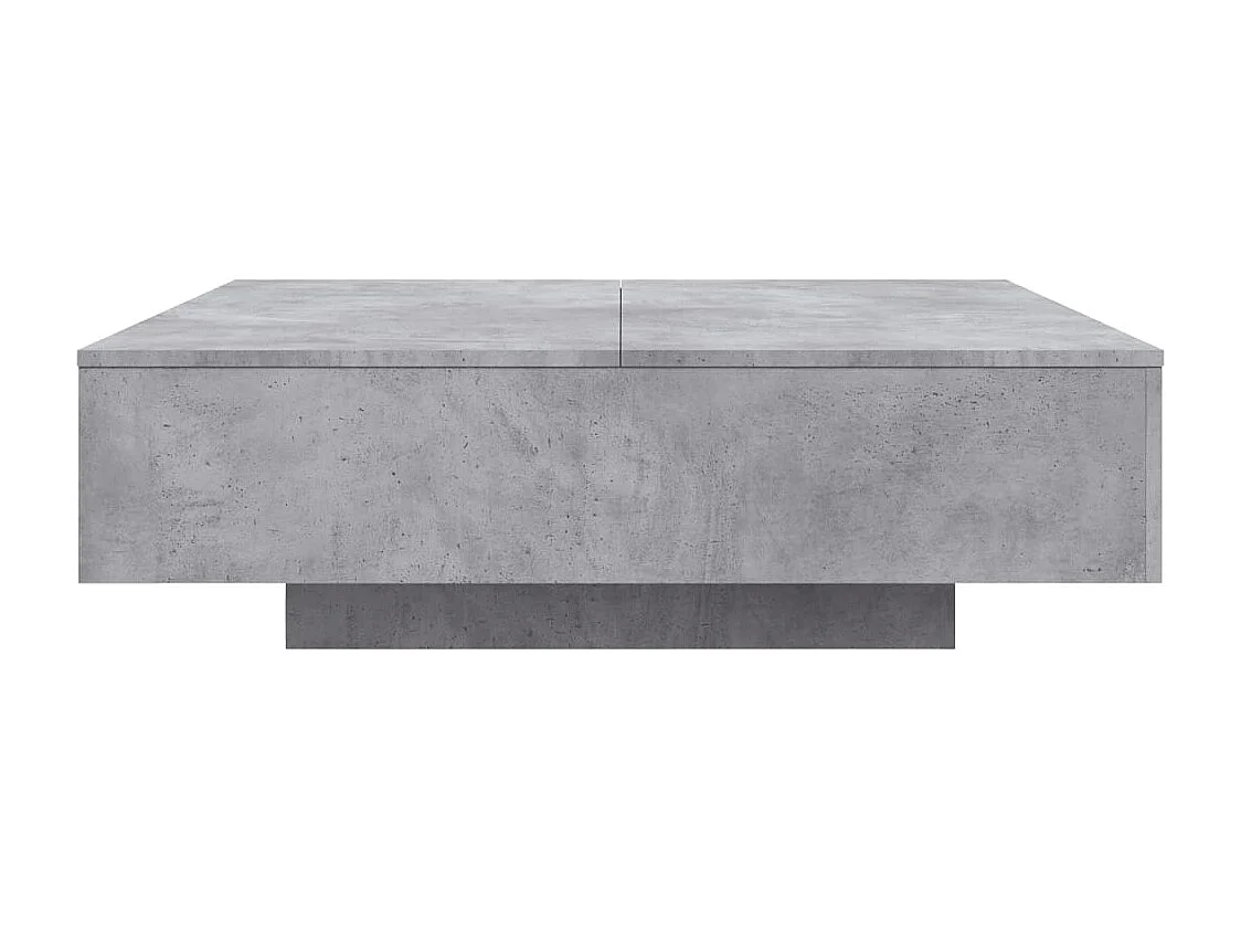 Table base avec lumière LED gris béton 100x100x31