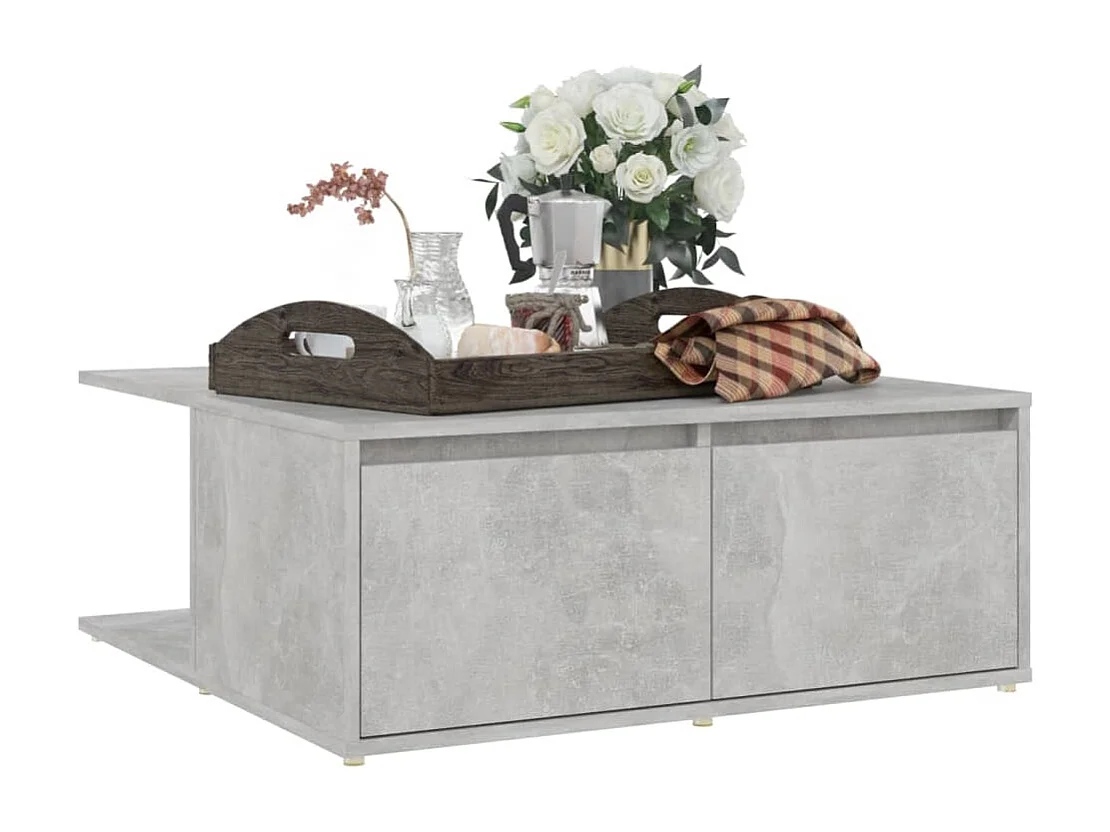 Table base Gris béton 80x80x31