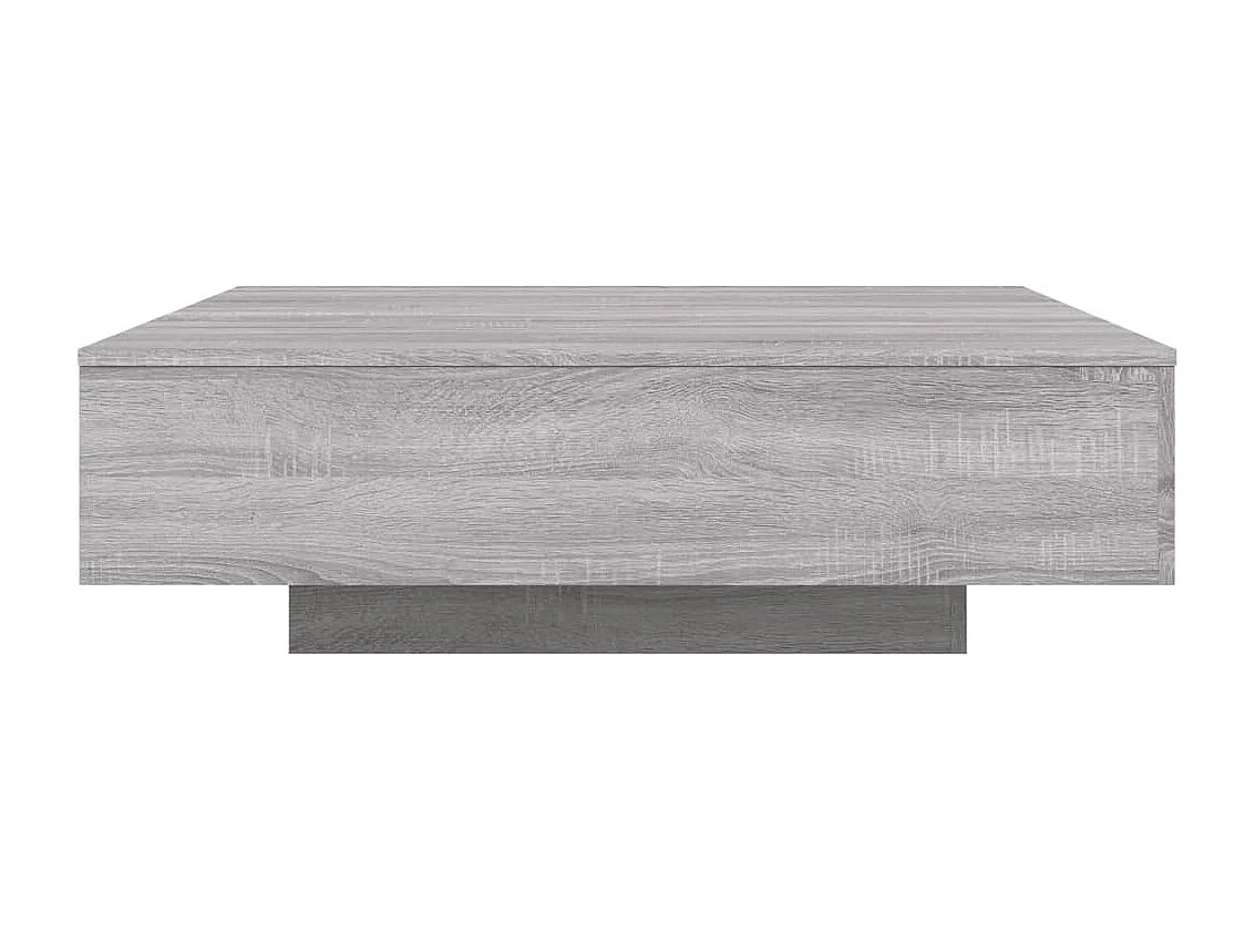 Table base avec lumière LED sonoma gris 100x100x31