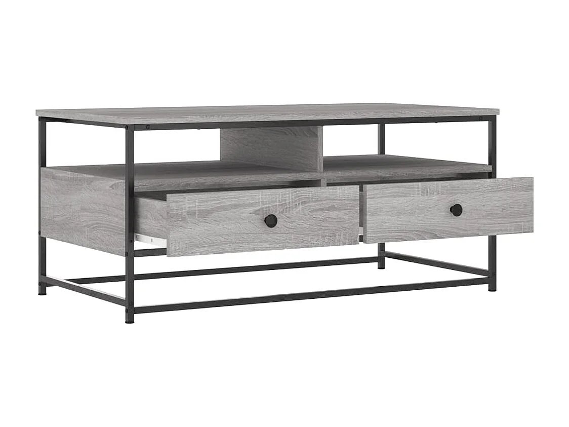 Table base sonoma gris 100x51x45 bois d'ingénierie