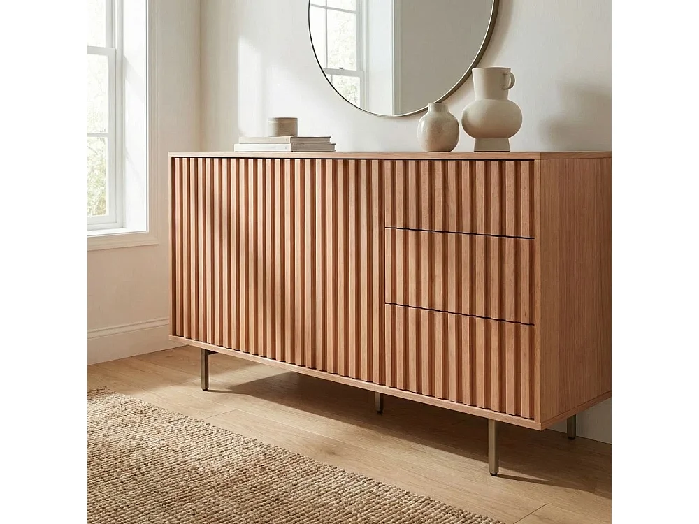 Pannello Decorativo 3D in Legno OkumÃ¨ Naturale - Boiserie e Rivestimento Parete, Altezza 120 cm