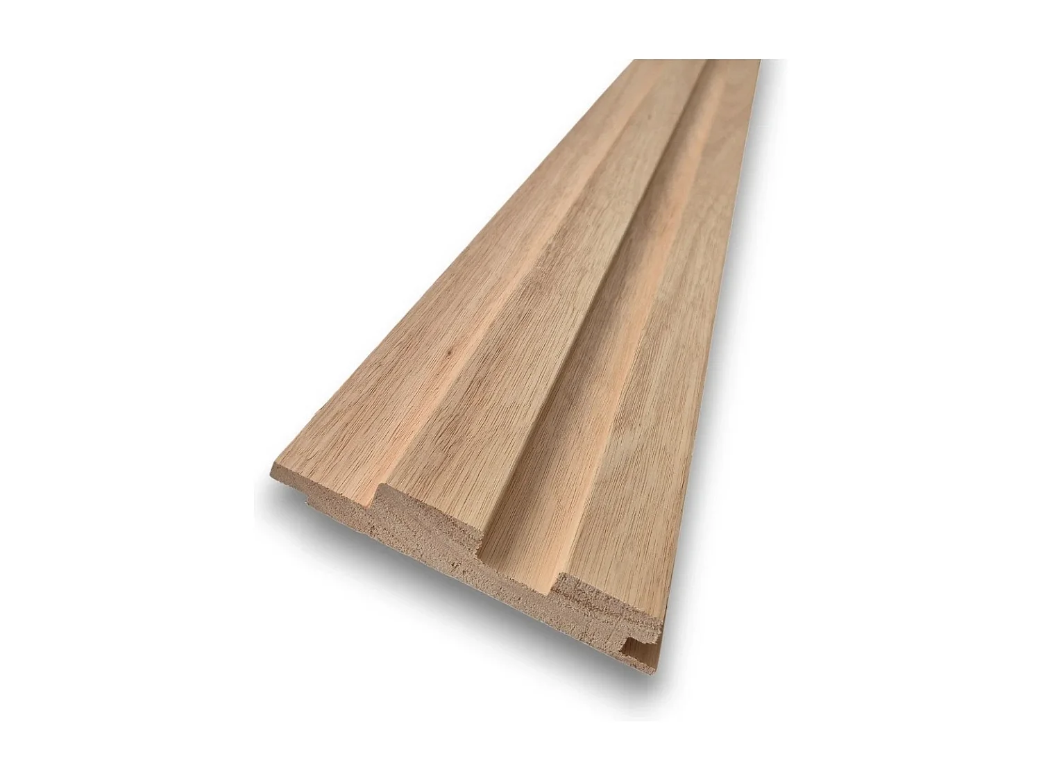 Pannello Decorativo 3D in Legno OkumÃ¨ Naturale - Boiserie e Rivestimento Parete, Altezza 120 cm