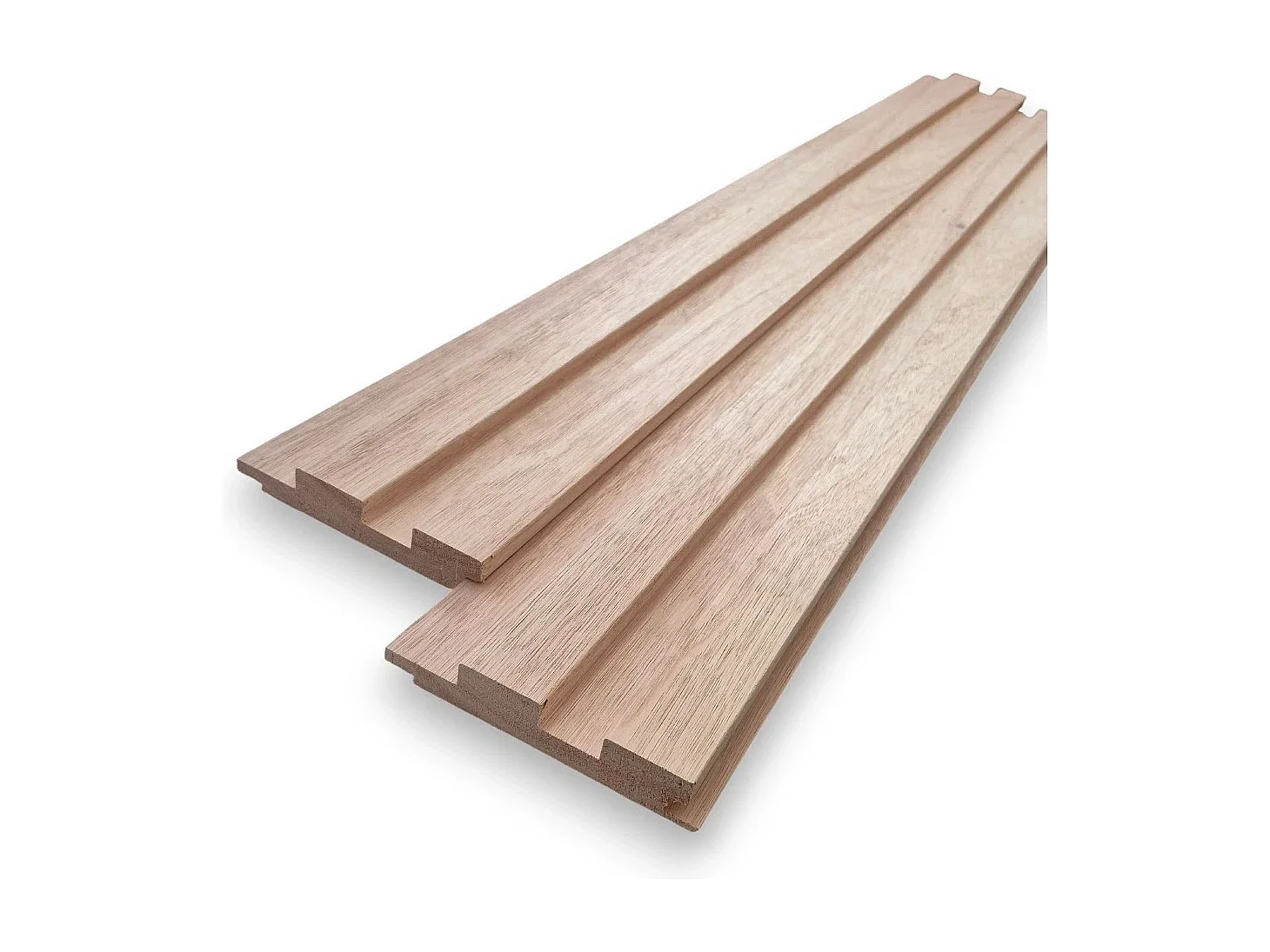 Pannello Decorativo 3D in Legno OkumÃ¨ Naturale - Boiserie e Rivestimento Parete, Altezza 120 cm