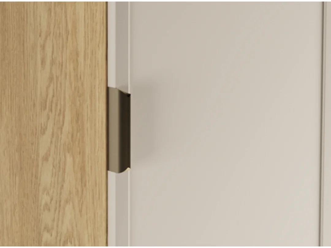 Set per bagno 100 cm Mobile con cesto portabiancheria Colonna Frontali Cornice Rovere Cremona / Kashmir Roma