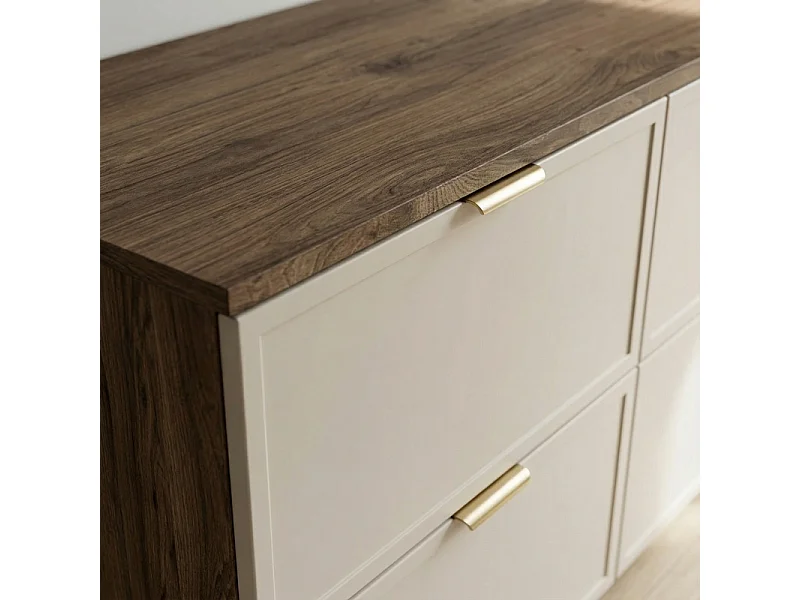 Set per bagno 100 cm Mobile con cesto portabiancheria Colonna Frontali Cornice Rovere Noce / Kashmir Roma