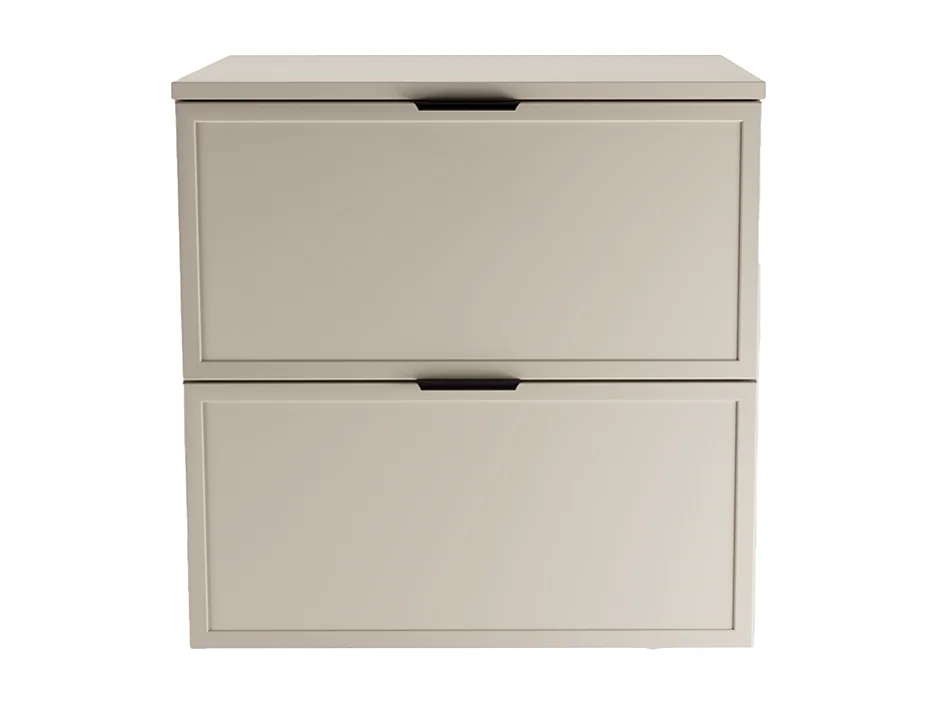 Armario de cachemira para lavabo con encimera y estantería de 140 cm. Frentes con marco Roma.