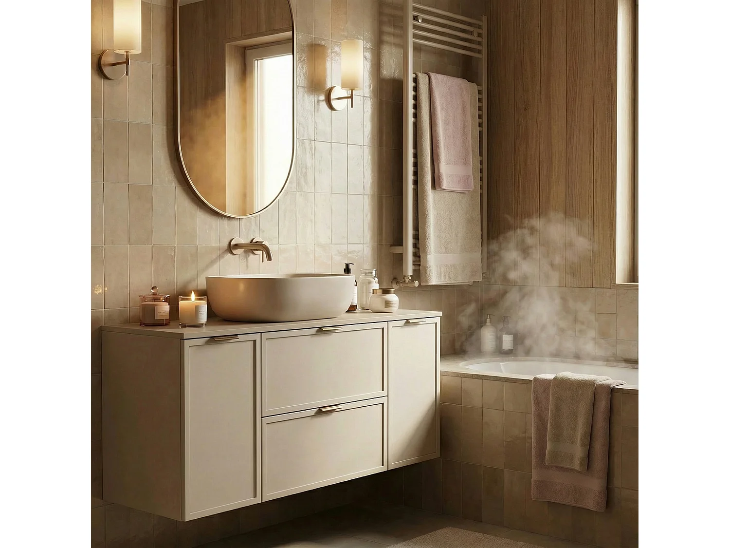 Armario de cachemira para lavabo con encimera de 120 cm 2D2S Frentes Marco Roma