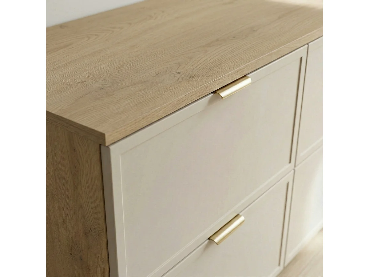 Mueble bajo lavabo con encimera 120 cm 2D2S Frentes Marco Roble Cremona / Cachemira Roma