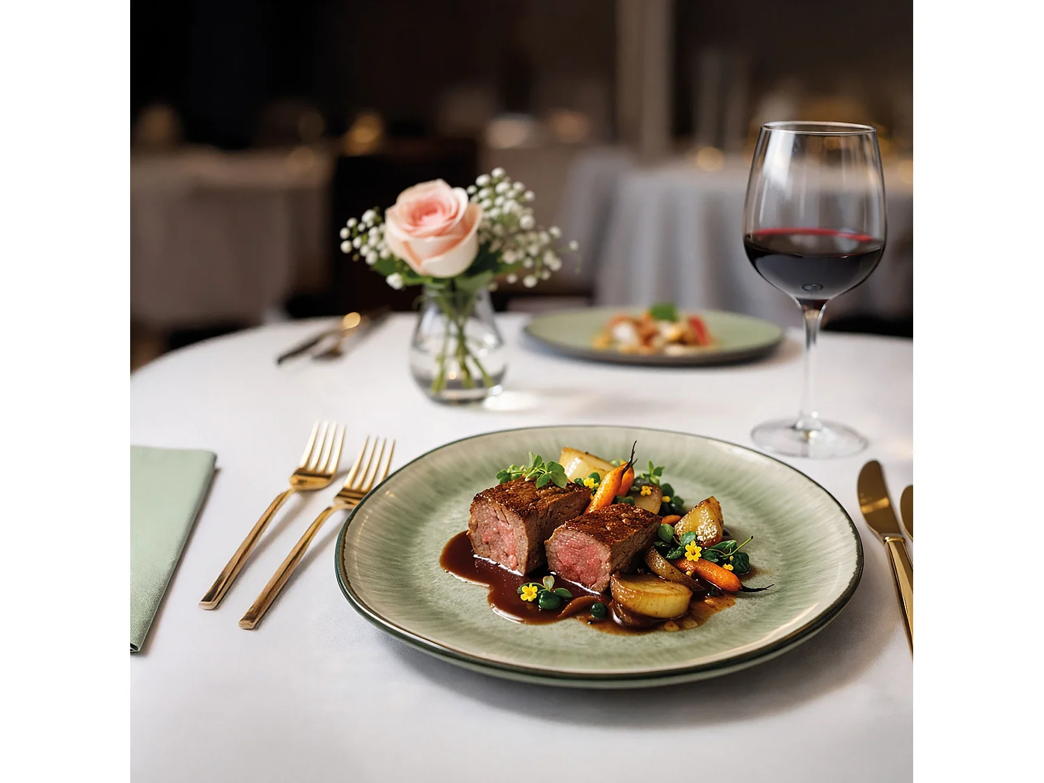 Ogo Living - Lot6 Assiettes à Dessert Oli 22cm En Grès Vert