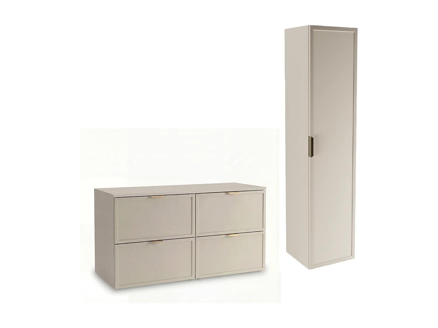 Set da bagno in cashmere 120 cm Mobile con piano Colonna Frontali Cornice Roma