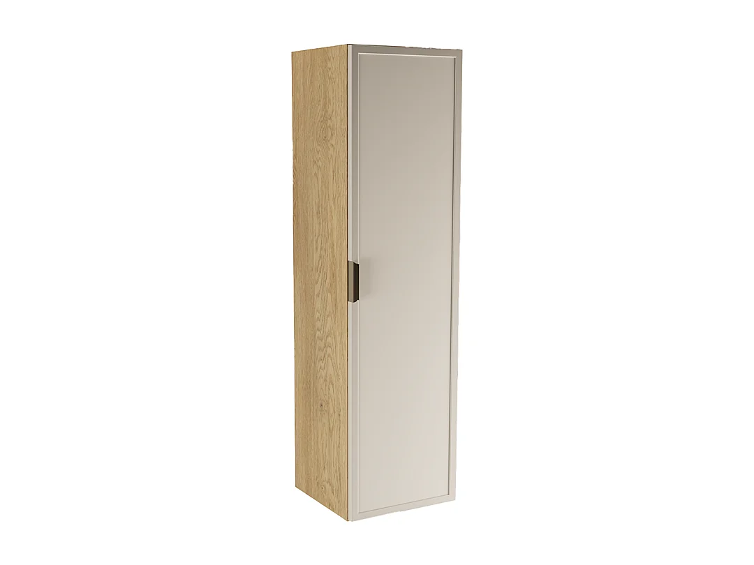 Conjunto para baño 60 cm Armario con encimera Columna Frentes Marco Roble Cremona / Cachemira Roma