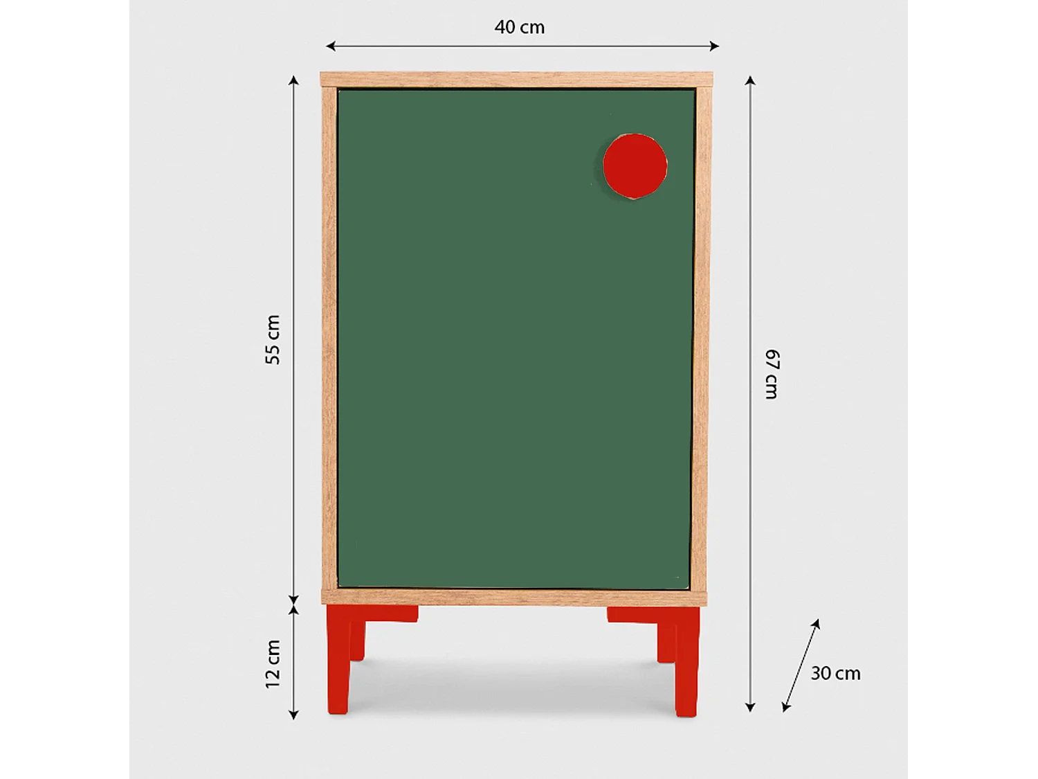 Mesita de Noche 1 estante de MDF COLOR STORIES