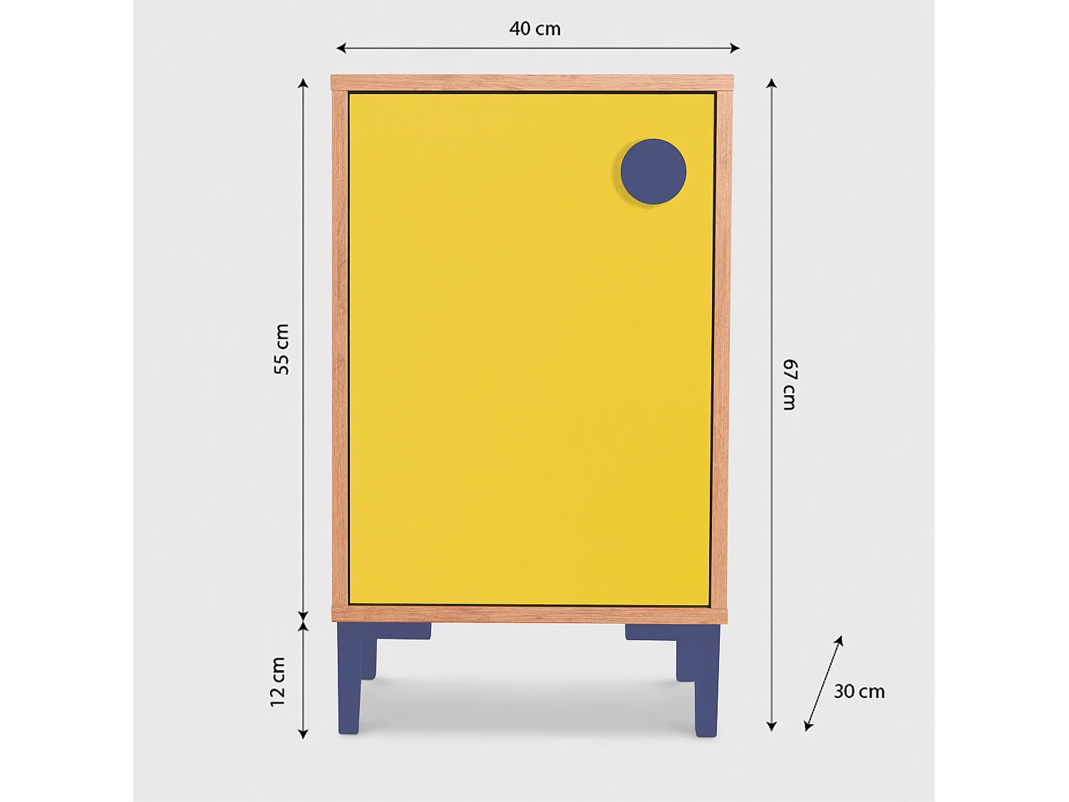Mesita de Noche 1 estante de MDF COLOR STORIES