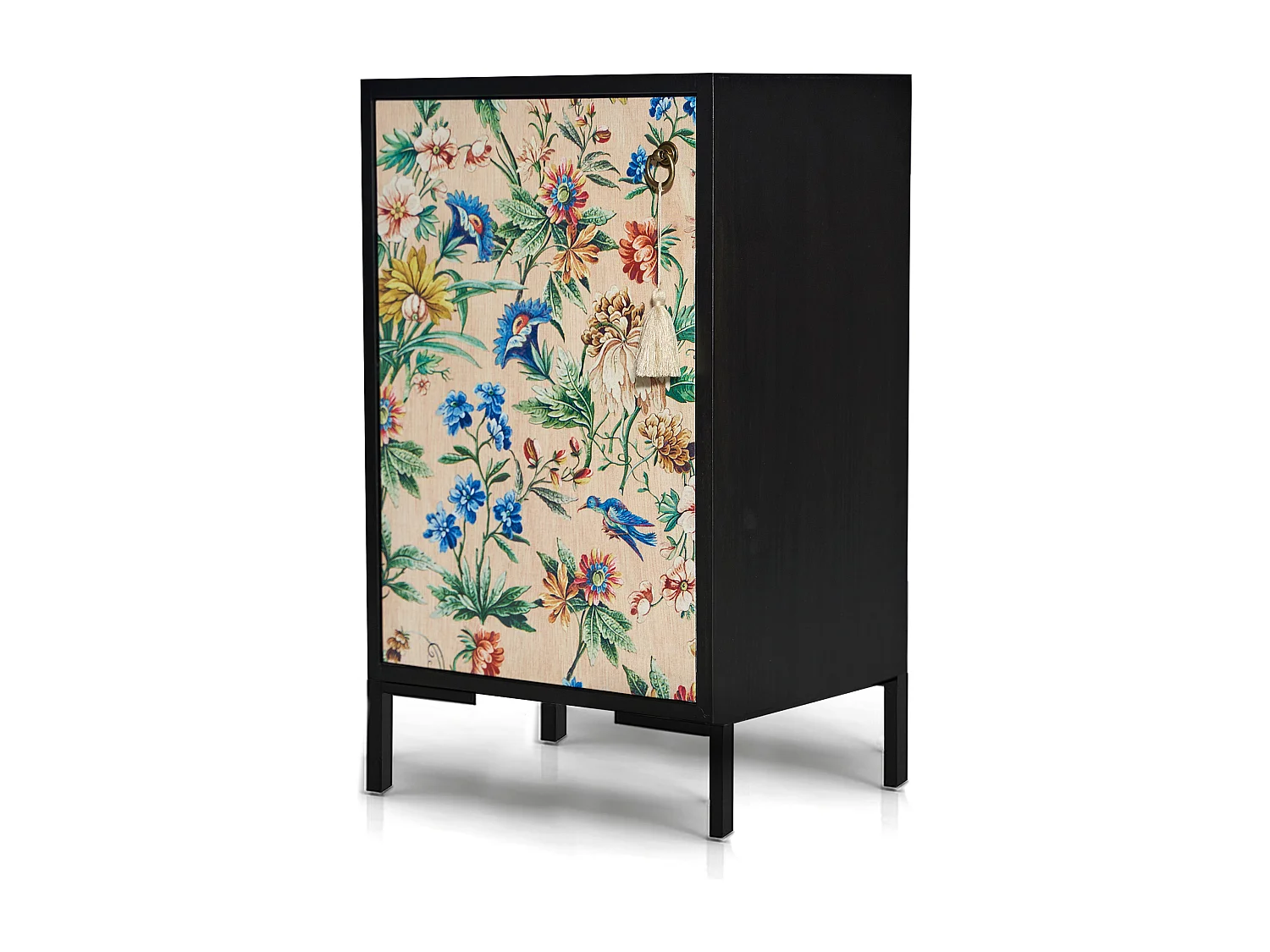 Table de chevet en MDF avec imprimé