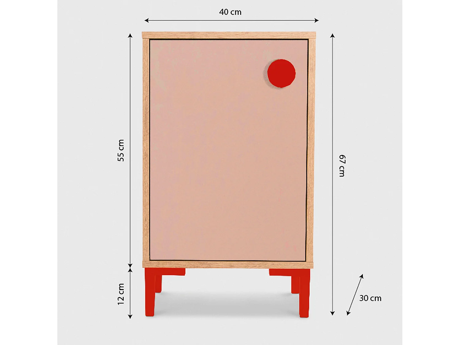 Mesita de Noche 1 estante de MDF COLOR STORIES