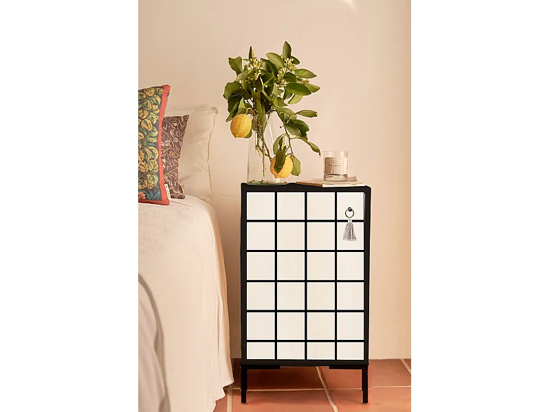 Mesita de noche de MDF con estampado HECHO EN ESPAÑA