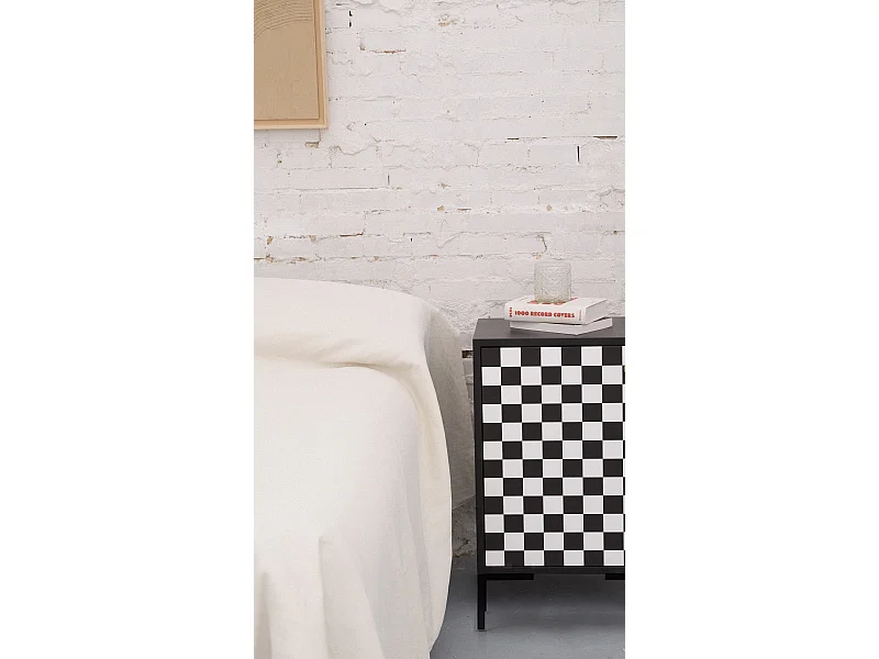 Mesita de noche de MDF con estampado HECHO EN ESPAÑA