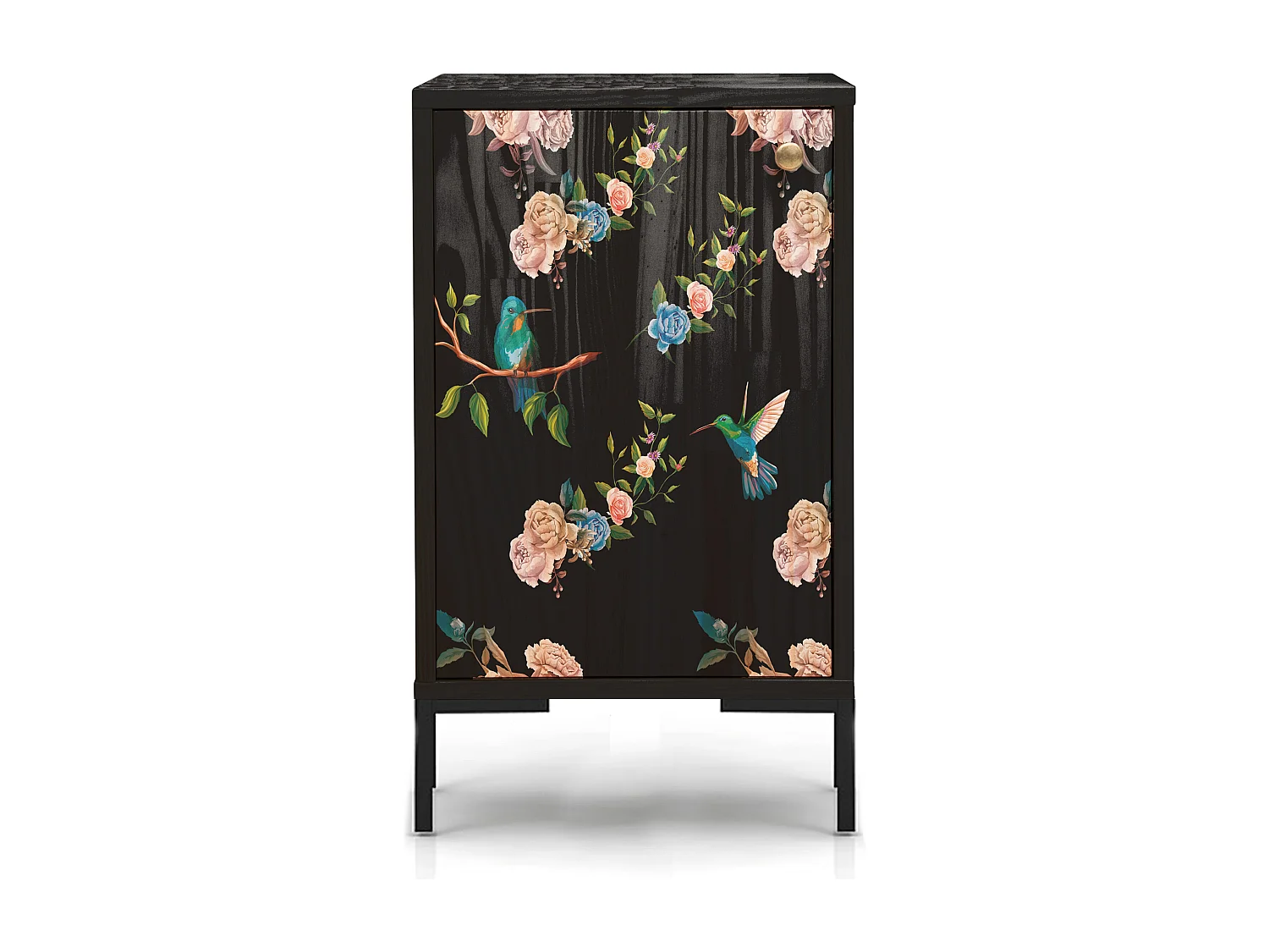 Table de chevet en MDF avec imprimé