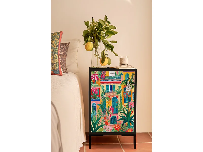 Nachtkastje van bedrukt MDF