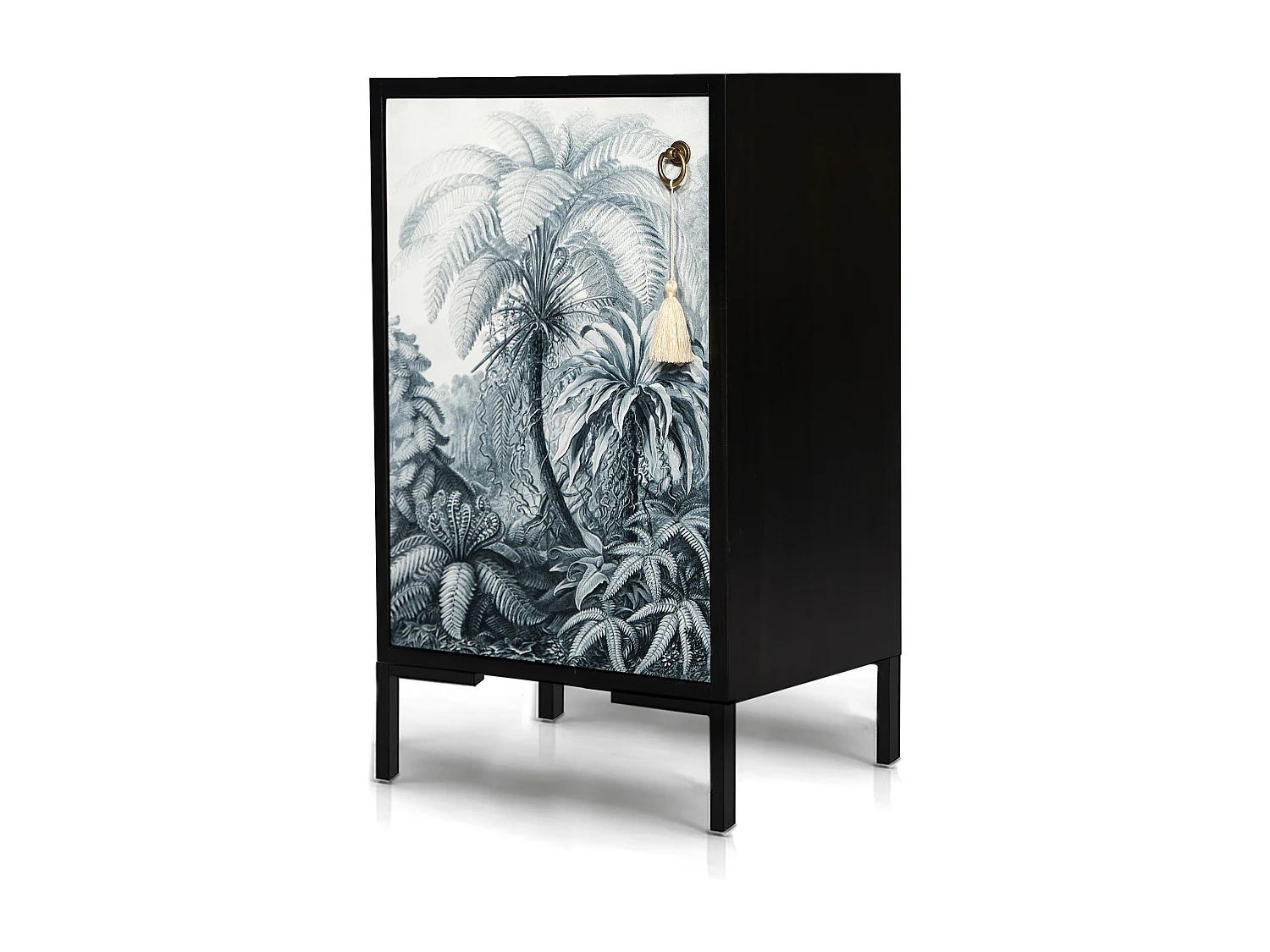 Table de chevet en MDF avec imprimé