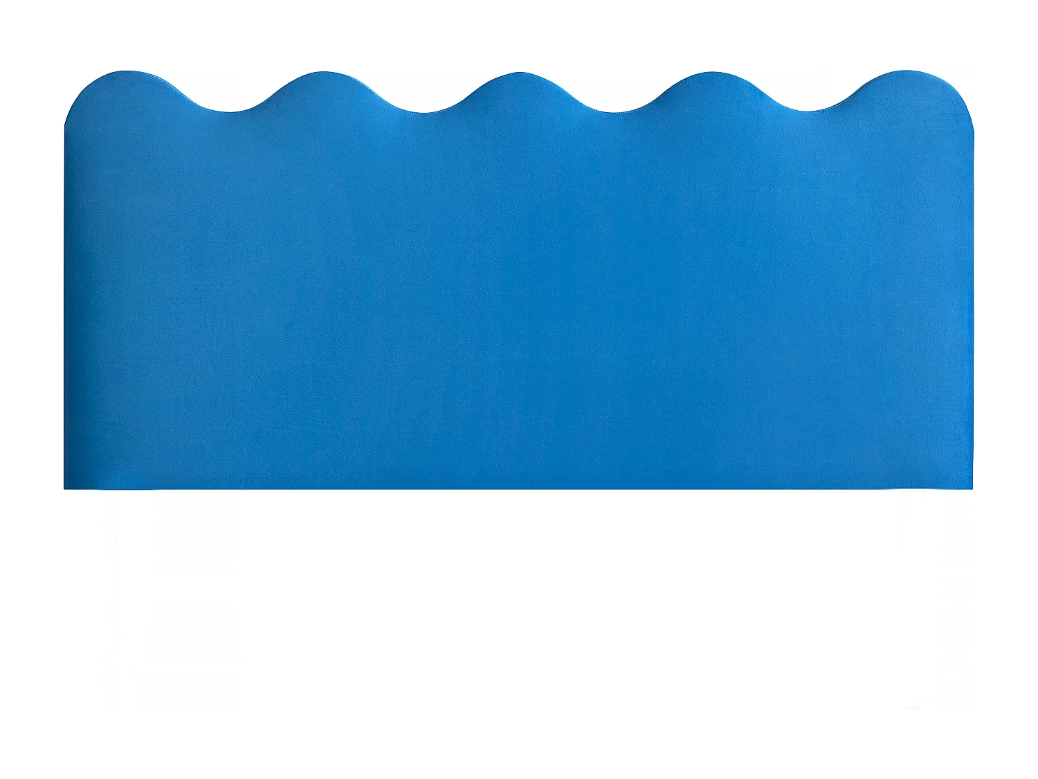 Cabecero tapizado forma ondulada azul prussia 160x73,5cm