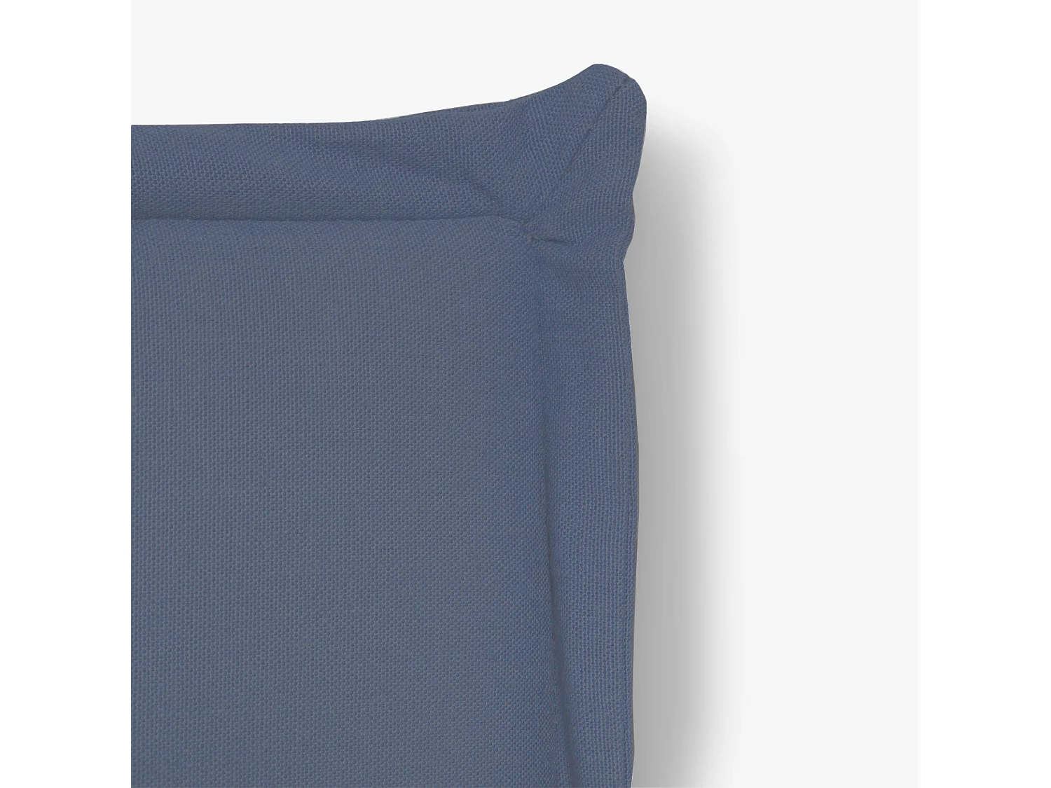 Cabecero tapizado de tela 100% lino azul 145x100 cm