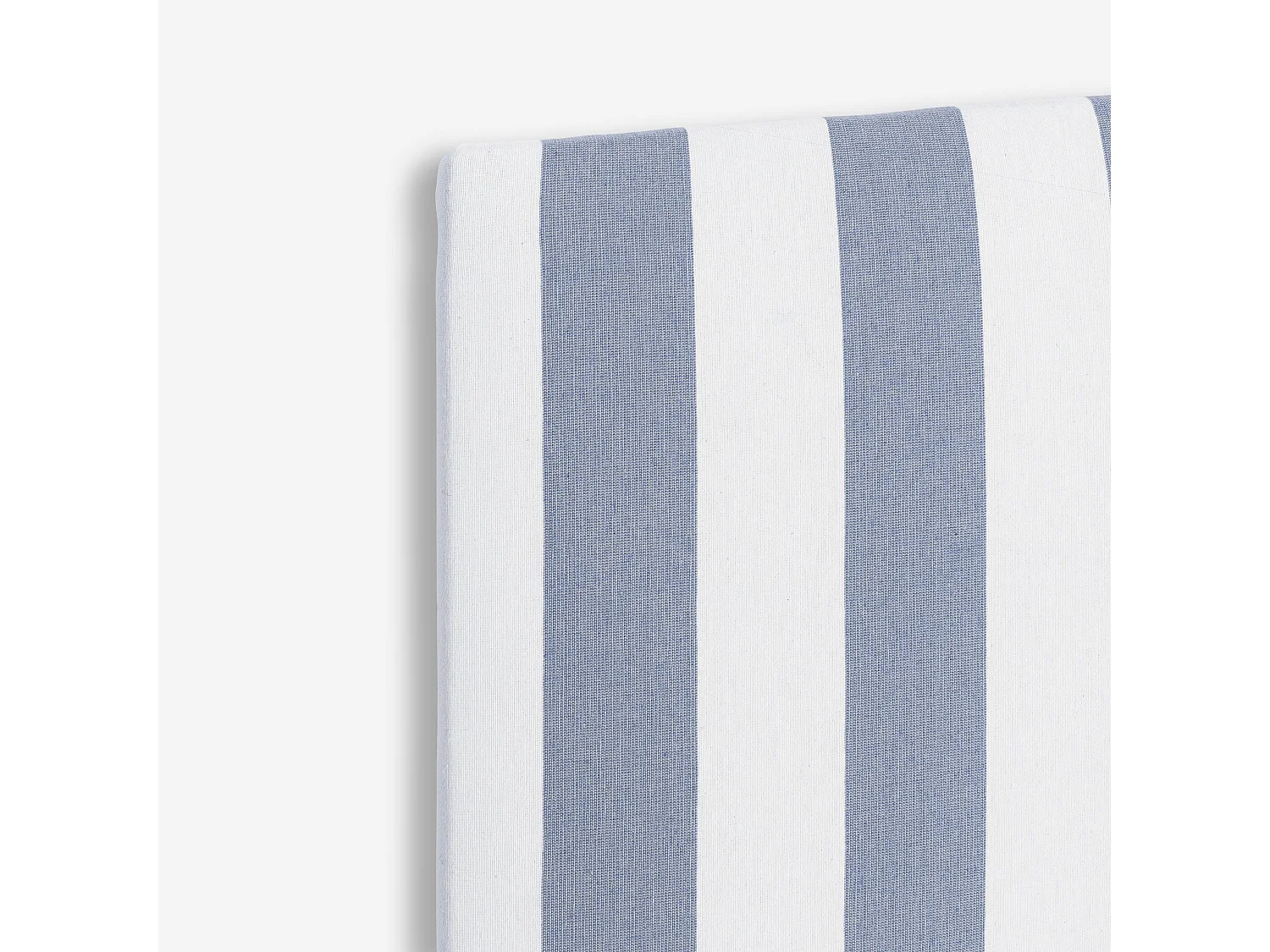 Cabecero tapizado de tela rayas azules 165x52cm