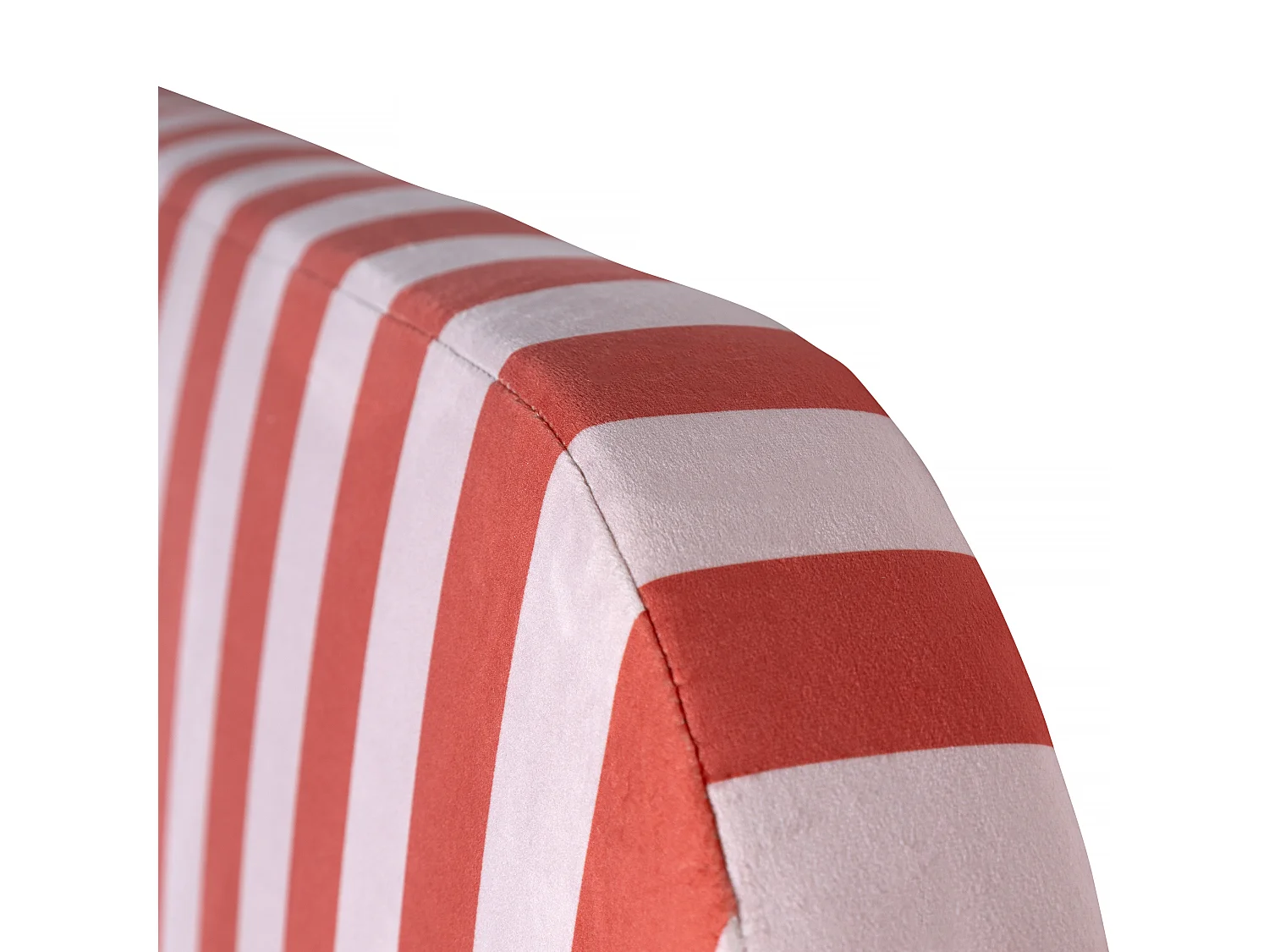 Tête de lit en velours à rayures rouges et roses 160x97cm