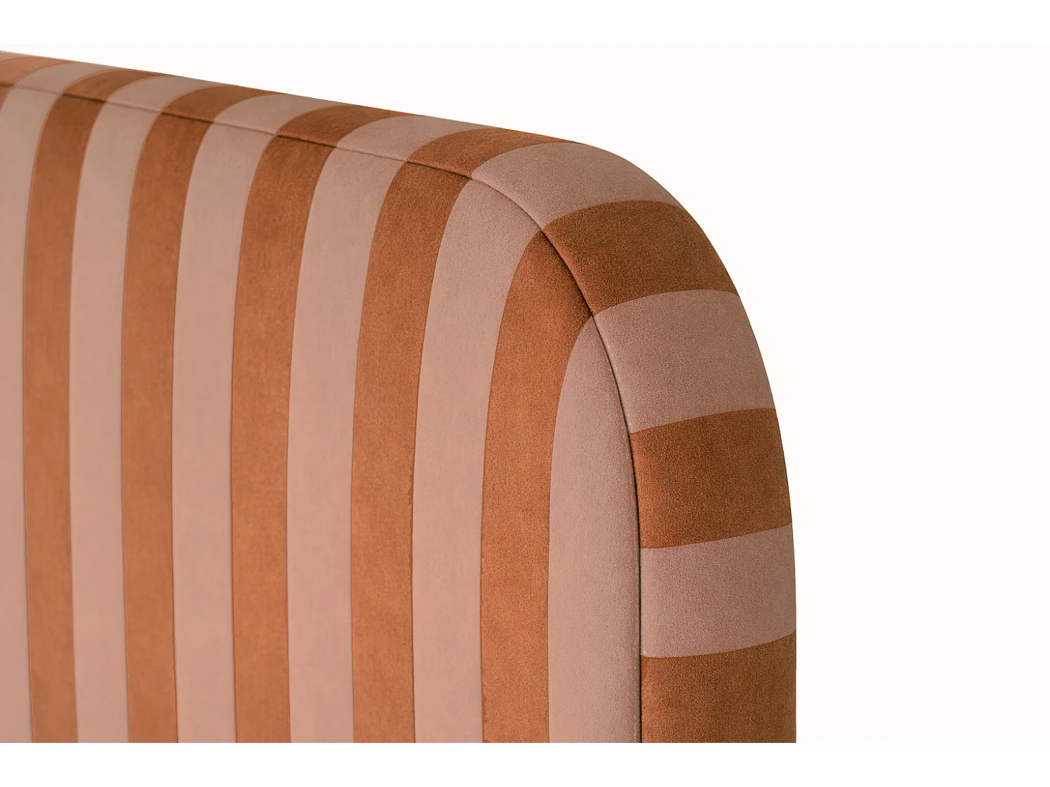 Tête de lit en velours à rayures 160x97cm EDDIE