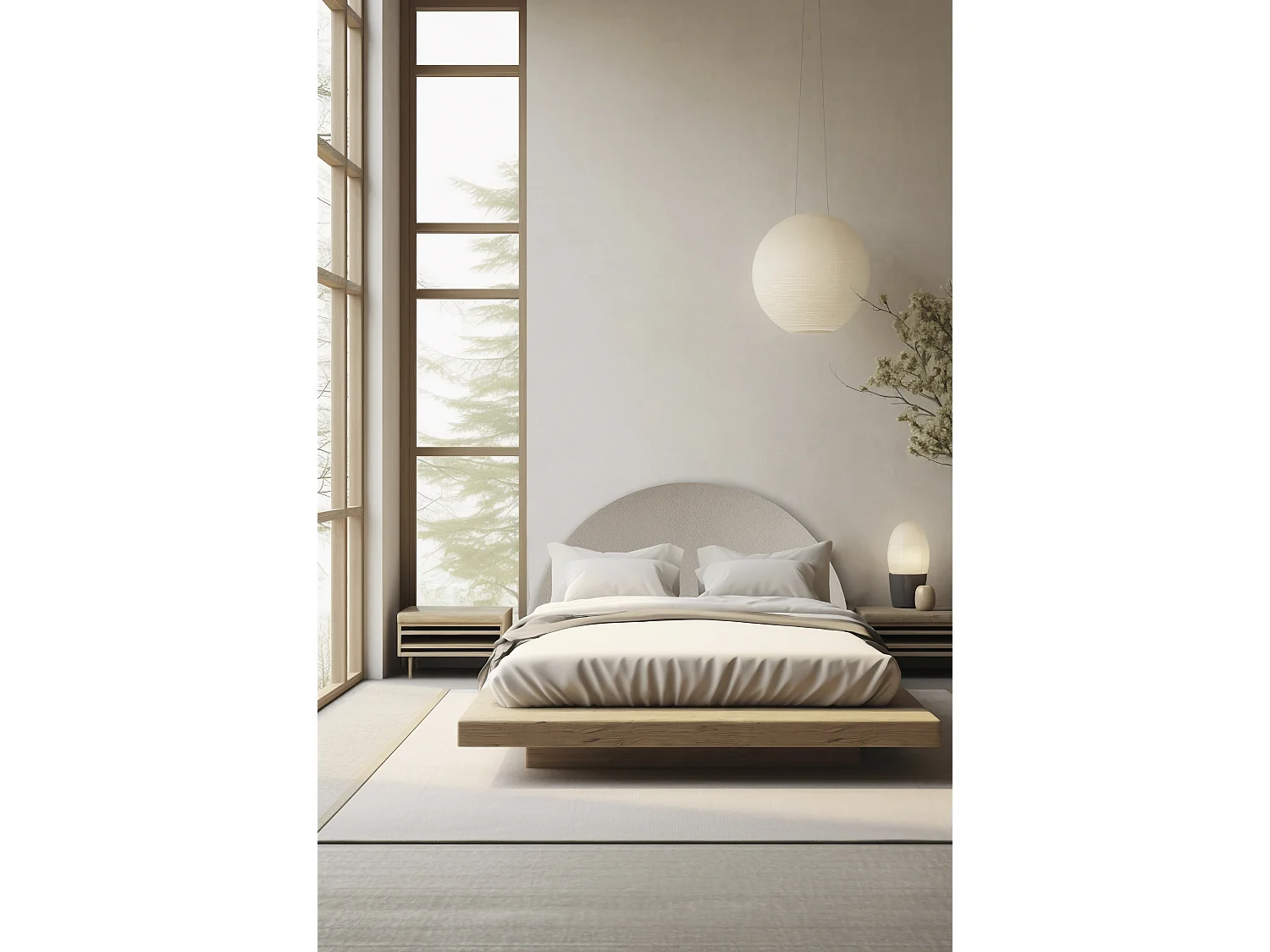 Cabecero tapizado tejido teddy 160x120cm MOON